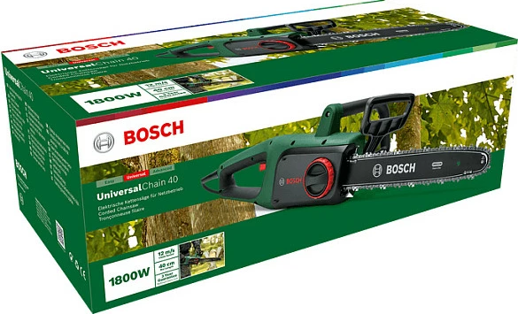 Sharrë elektrike Bosch Universal Chain 40, 1800 W, 40 cm, e zezë, e gjelbër, e kuqe