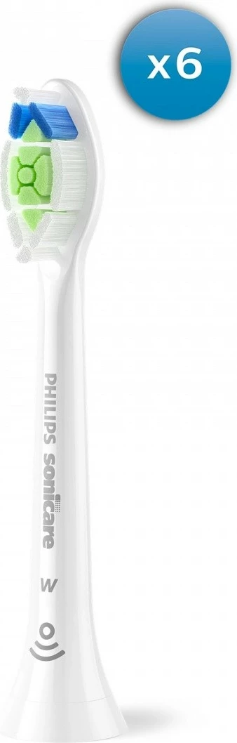 Koka furçe dhëmbësh sonic, Philips Sonicare HX6066/87 Optimal White, kompatibile me Snap-on dhe BrushSync, set 6 copë, të bardha