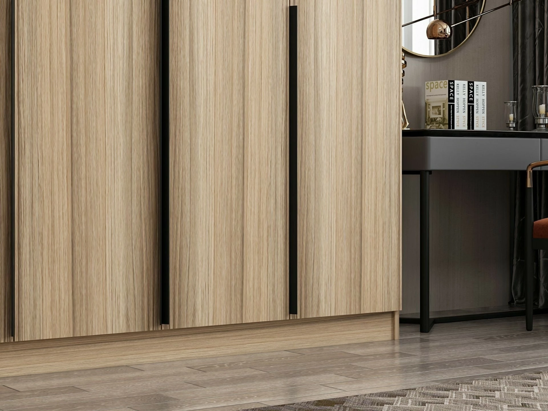 Dollap për dhomë gjumi, ngjyrë lisi, Skye Decor Kale Plus - 7796