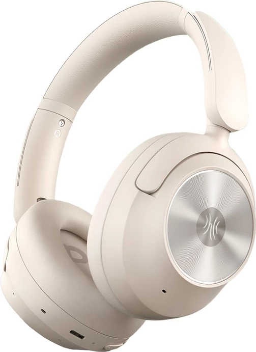 Kufje pa tela OneOdio A6 me ANC hibrid, LDAC/Hi‑Res, Bluetooth 6.0, bateri deri 75h, USB‑C, të bardha