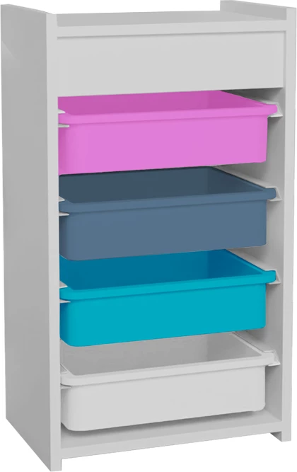 Komodë me shporta Toyli, shumëngjyrëshe, 45x30x78cm