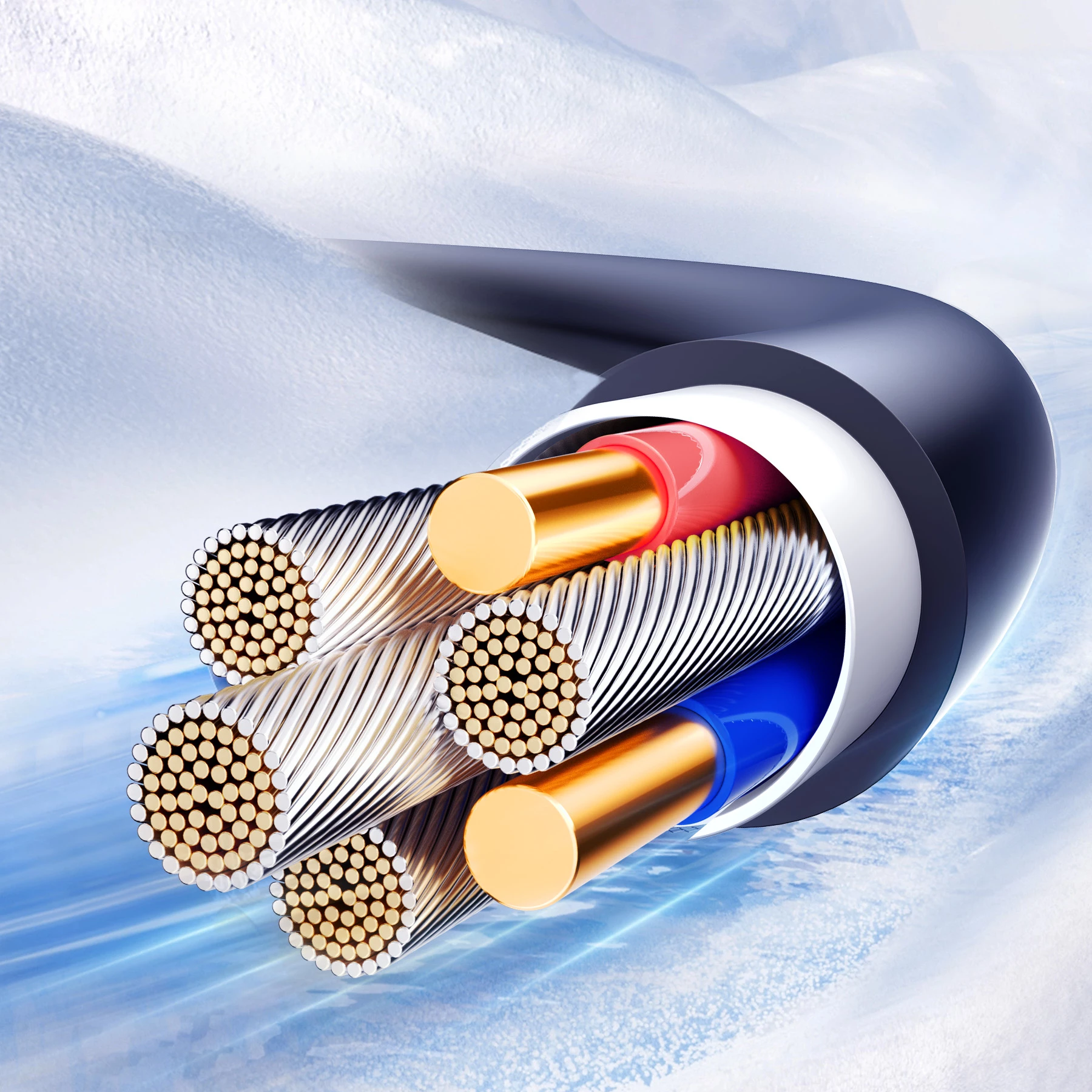 Kabllo spiral Joyroom S-A43 Crystal-Clear Series, 1.5m, USB-C në Lightning, 30W, e zezë