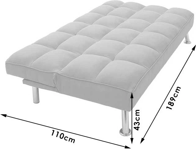 Divan 3 vendësh Rebel, ngjyrë gri e çelët, 189x92x82 cm