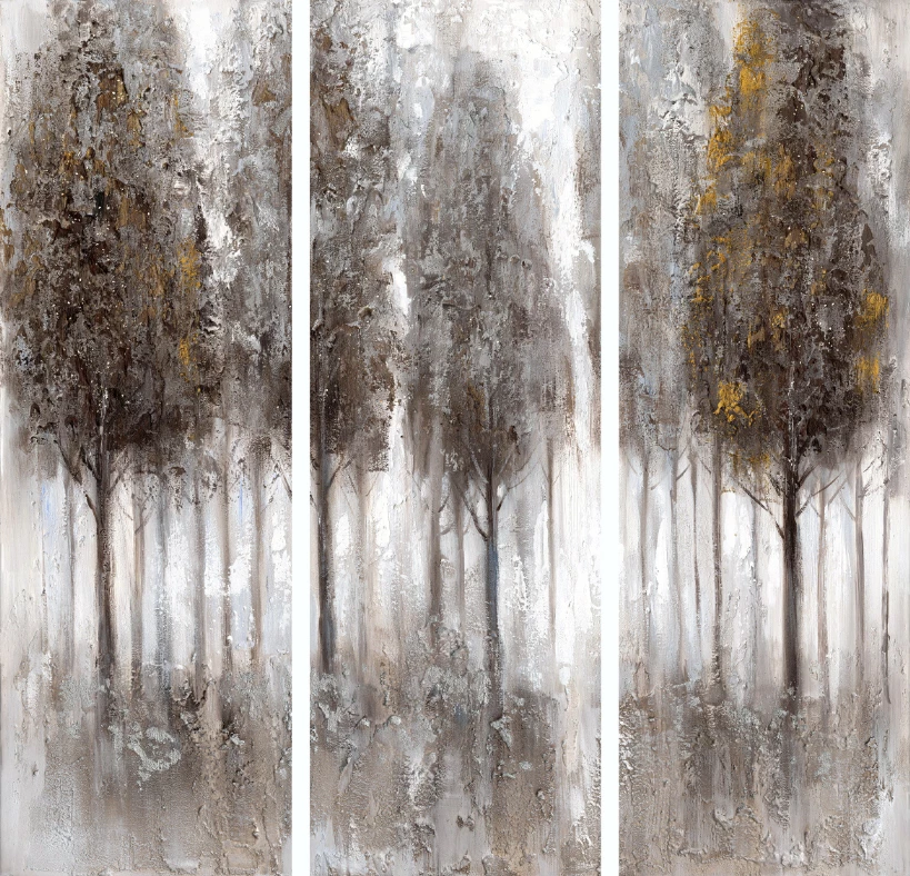 Pikturë dekorative BOSSEN, kanavacë, ngjyrë e zezë dhe e bardhë, 90x90x3 cm