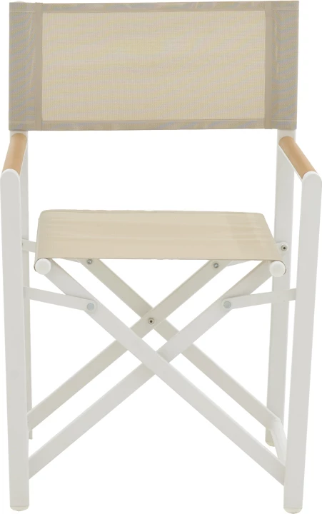 Set tavoline me karrige Kliton-Mabu, 5 pjesë,, alumin, ngjyrë e bardhë, 150x80x74cm