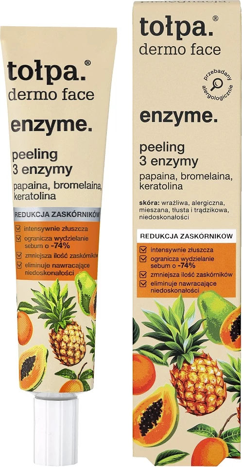 Peeling enzimatik për fytyrë Tołpa Dermo Face Enzyme Peeling 3 Enzymes për femra, 40ml