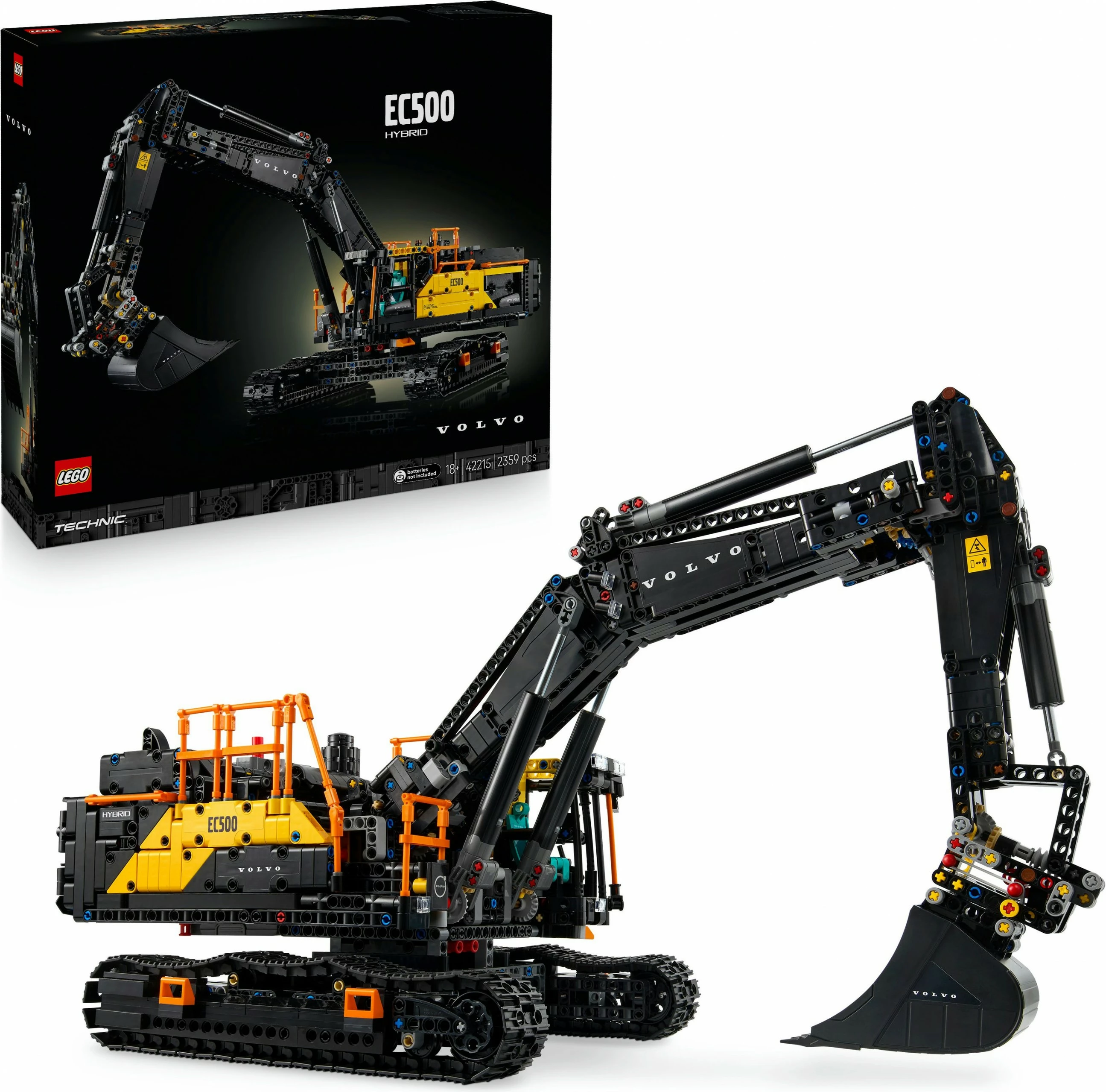 Set ndërtimi LEGO Technic Volvo EC500 Hybrid Bagger 42215, 2359 pjesë, shumëngjyrësh