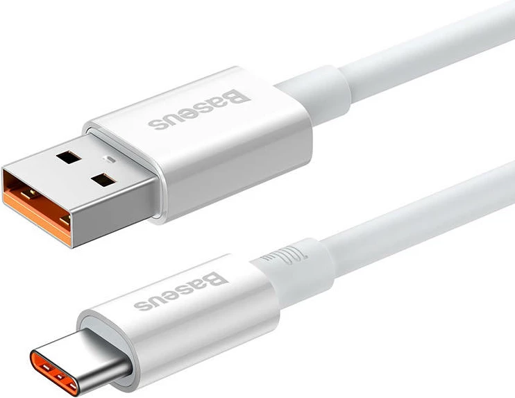 Kabllo USB në USB-C Baseus Superior, 100W, 0.25m, e bardhë