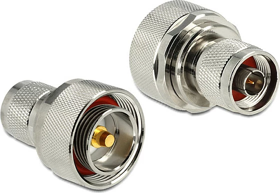Adapter RF DeLOCK 88840, N mashkull në 7/16 mashkull, nikeli, bronz