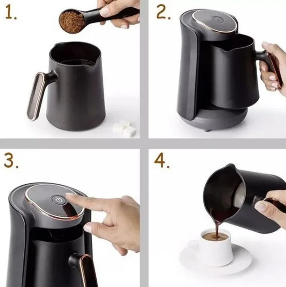Makinë automatike për kafe turke Elit TCM-22 0.3L 600W, e zezë