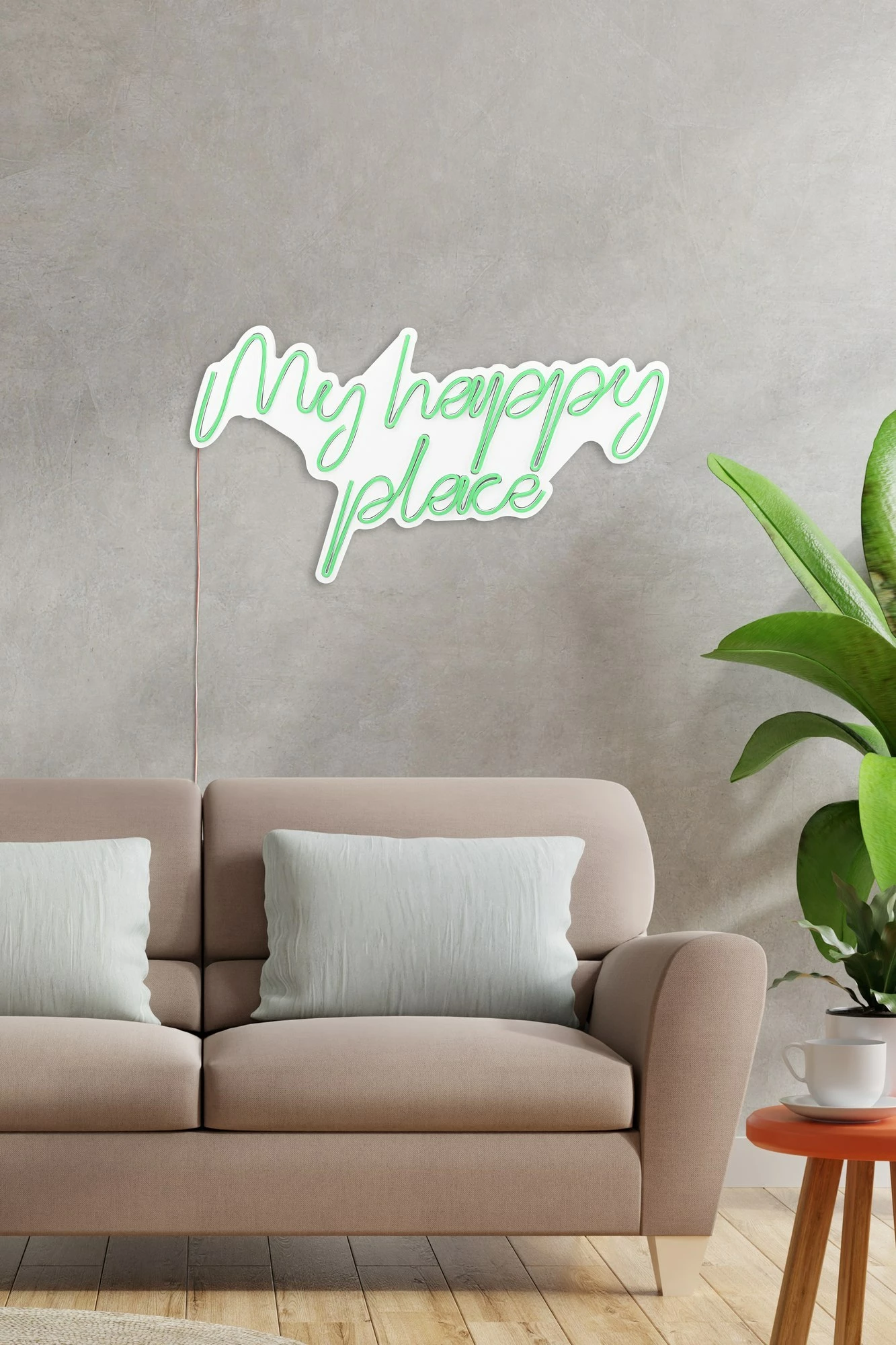 Dekor dritash LED plastike, ngjyrë e gjelbër, My Happy Place