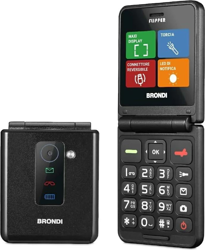 Celular Brondi Flipper Black Metal DS ITA i zi
