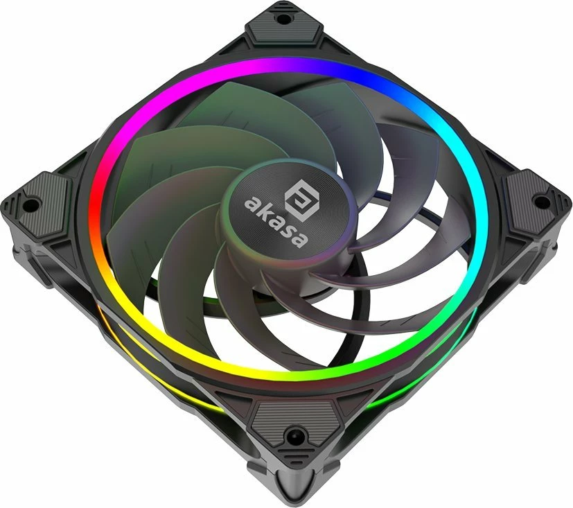 Ventilator PC Akasa SOHO AR12 Reverse Blade AK-FN123 120mm ARGB 4-pin PWM i zi 1 copë