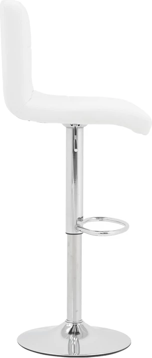Karrige për bar Remina, e bardhë, lartësi e rregullueshme, bazë kromi, 44x44x112cm