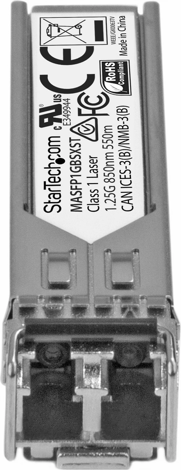 Modul SFP StarTech MA-SFP-1GB-SX kompatibil Cisco Meraki, 1GbE, MMF, LC, 550m, 850nm, argjend