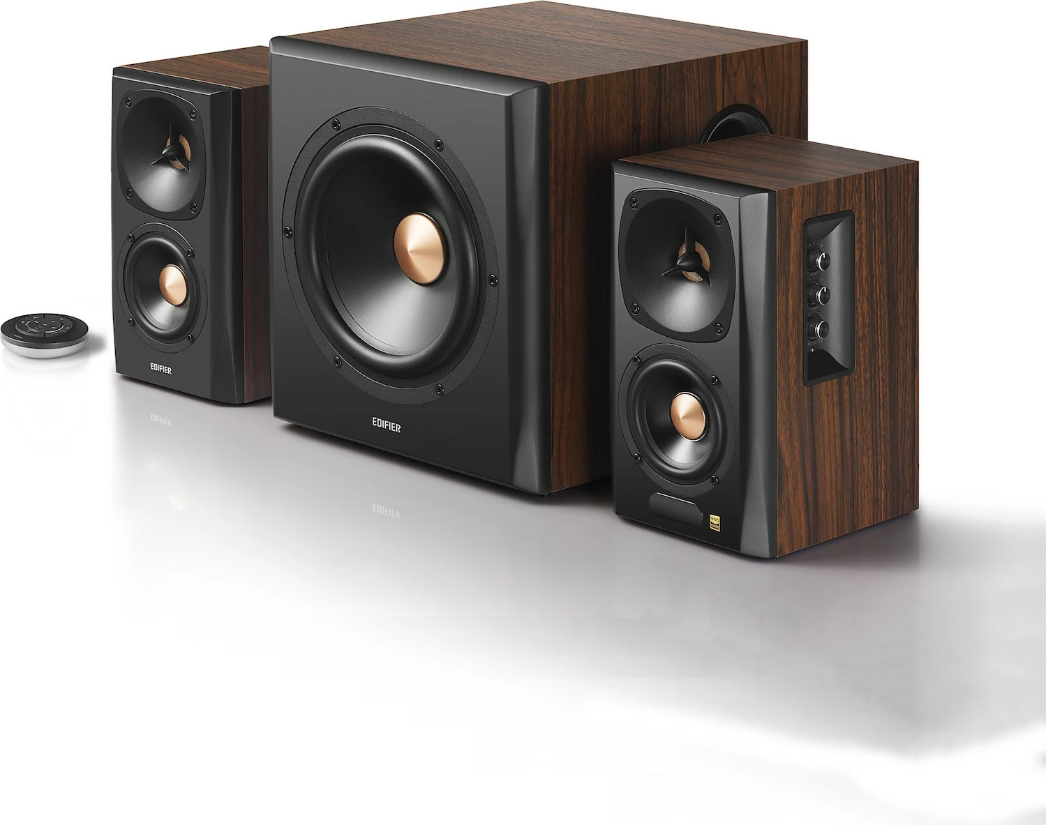 Sistem zërimi Edifier S360DB, 2.1 kanale, 150 W, PC, E zezë, Dru