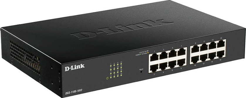 Switch D-Link DGS-1100-16V2, Managed, L2, Gigabit Ethernet, Rack mounting