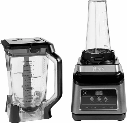 Blender Ninja BN750EU 1200W 2.1L + gotë 700ml, argjend (set)