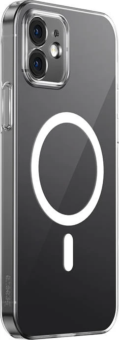 Mbështjellës Baseus Magnetic Crystal Clear për iPhone 12, transparent, me xham të temperuar dhe set pastrimi