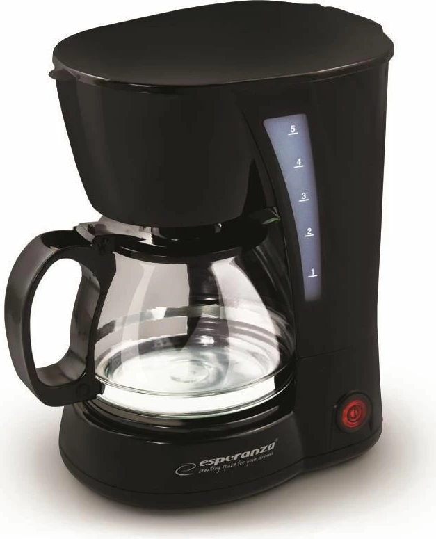 Aparat kafeje me pika Esperanza EKC006 650W 600ml (4 filxhanë), i zi