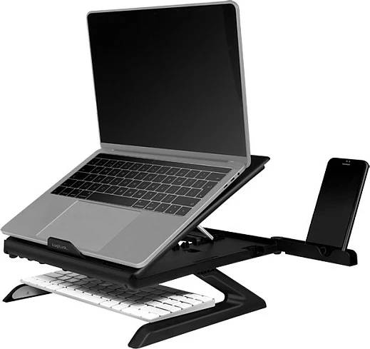 Mbajtëse laptopi LogiLink, e palosshme, e rregullueshme në lartësi, e zezë
