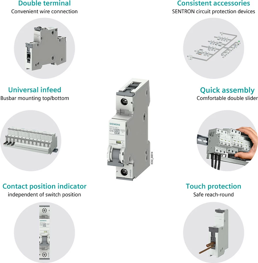 Automat elektrik Siemens 5SY41046, B4, 4A, 1P, 230/400V, 10kA