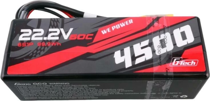 Bateri LiPo Gens ace G-Tech 4500mAh 6S1P 22.2V 60C HardCase për makina RC