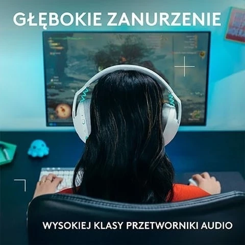 Kufje Logitech G321, wireless, Bluetooth, të bardha