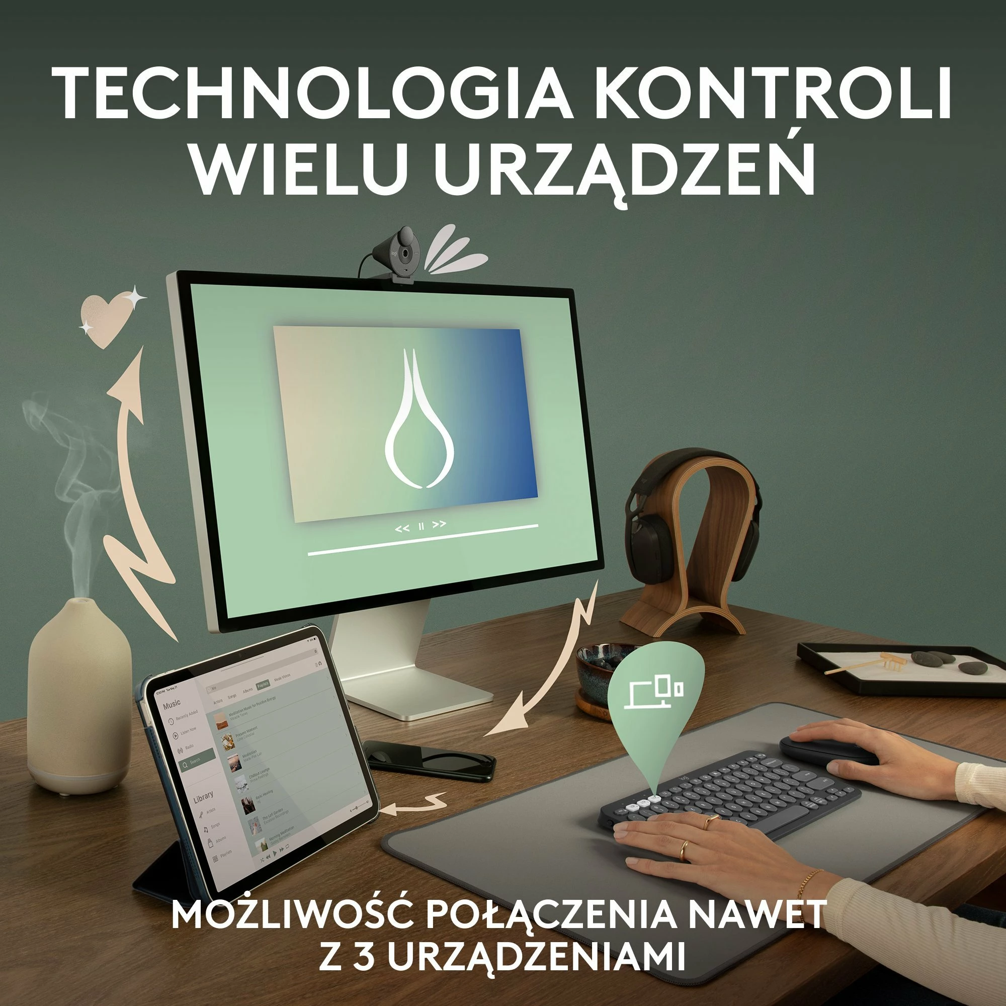 Set tastierë + maus Logitech Pebble 2 Combo 920-012239, e zezë