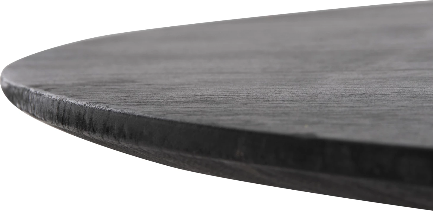 Tavolinë ngrënieje e rrumbullakët, FRANTZ, FH9457.12, dru MINDI i zi, Φ150x75H cm