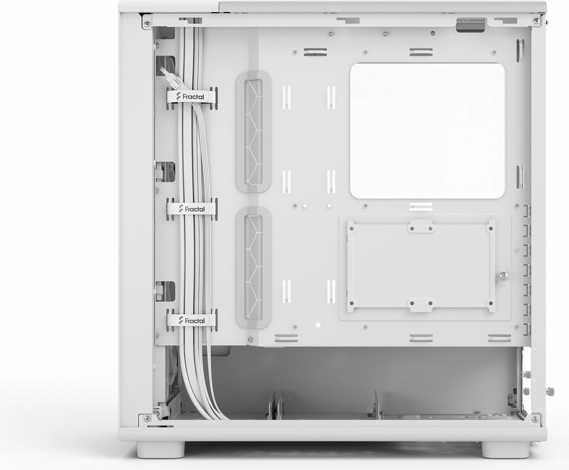 Kasë Fractal Design Epoch TG Clear Tint (FD-C-EPO1A-03), Midi Tower ATX/mATX/Mini-ITX, 3x Momentum 12 fans, e bardhë
