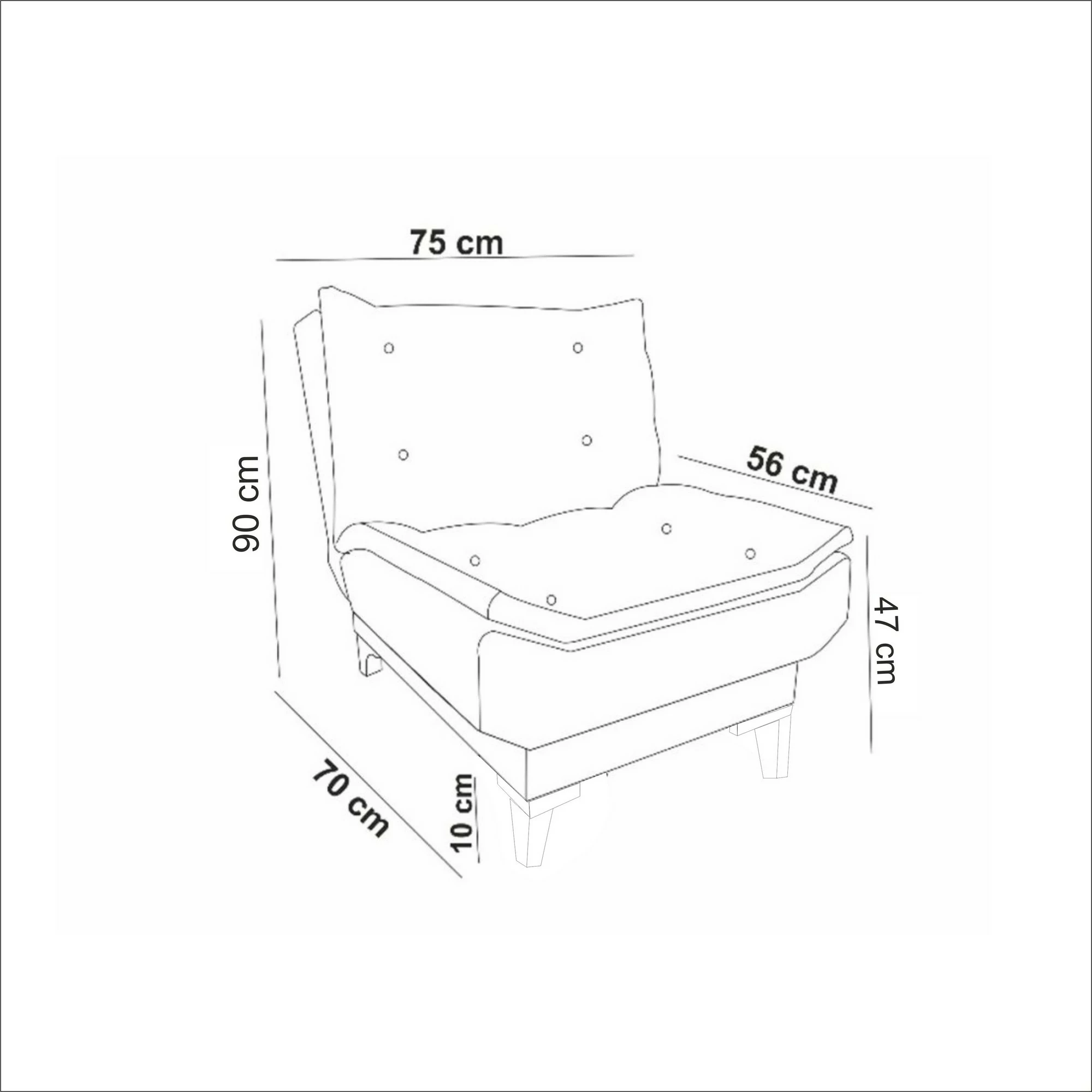 Karrige krahu Atelier del Sofa, Santo, ngjyrë antracit