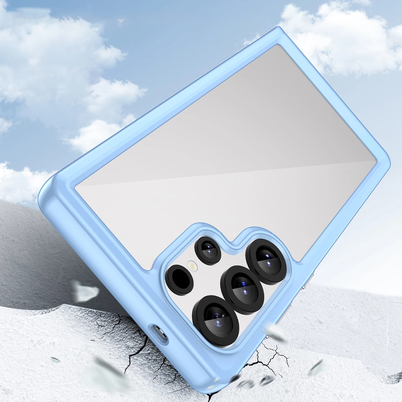 Mbështjellës Hurtel Outer Space Case për Samsung Galaxy S25 Ultra, TPU/PC, Kaltër