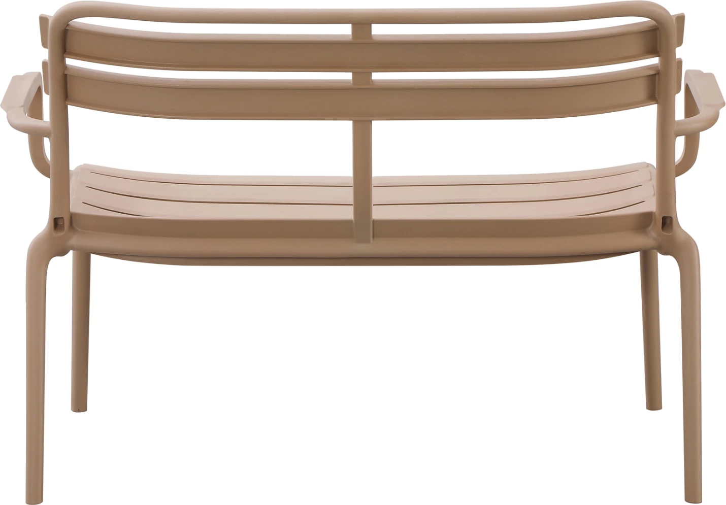 Stol dy vendësh KORVER, polipropilen, ngjyrë kapuçino, FH6332.04, 113x65x76cm