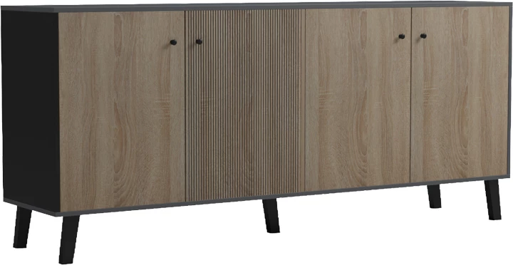 Bufe Tuscany, sonoma-antracit, 180x40x78.6cm