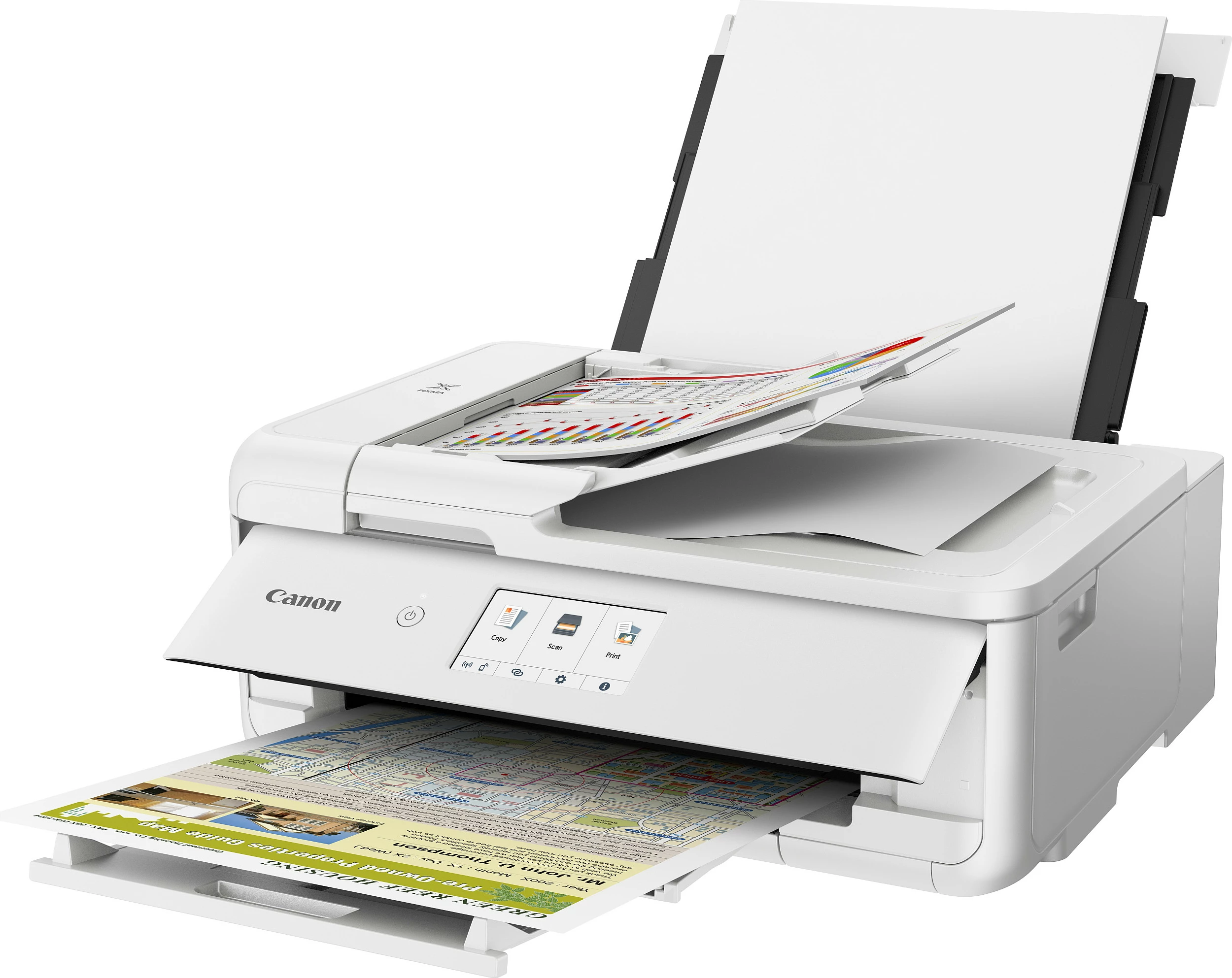 Printer multifunksional Canon PIXMA TS9551Ca, 3-në-1, A3, Duplex, ADF 20 fletë, i bardhë