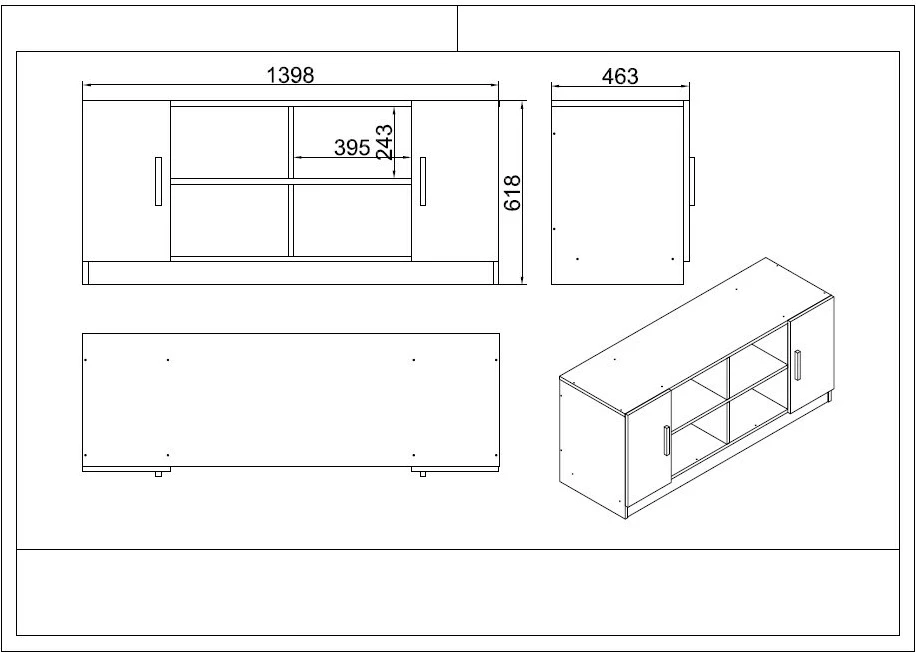 Set mobiljesh për zyre Skye Decor, VO18-OB, ngjyrë lis dhe e zezë