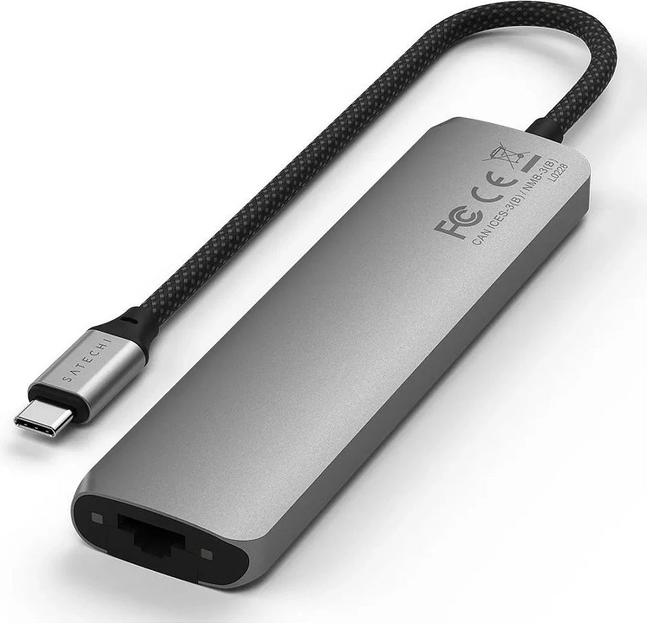 Hub USB-C Satechi Slim Multi-Port 7-në-1, Gri hapësinor