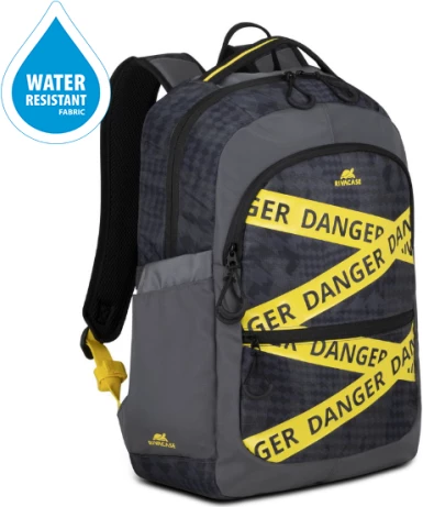 çantë shpine për laptop RivaCase 5431, 20L, 15.6", material rezistent ndaj ujit, gri