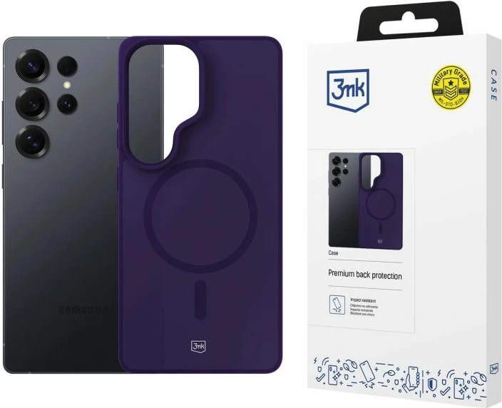 Kapak telefoni 3mk Smoke MagCase Samsung Galaxy S25 Ultra, vjollcë-transparente