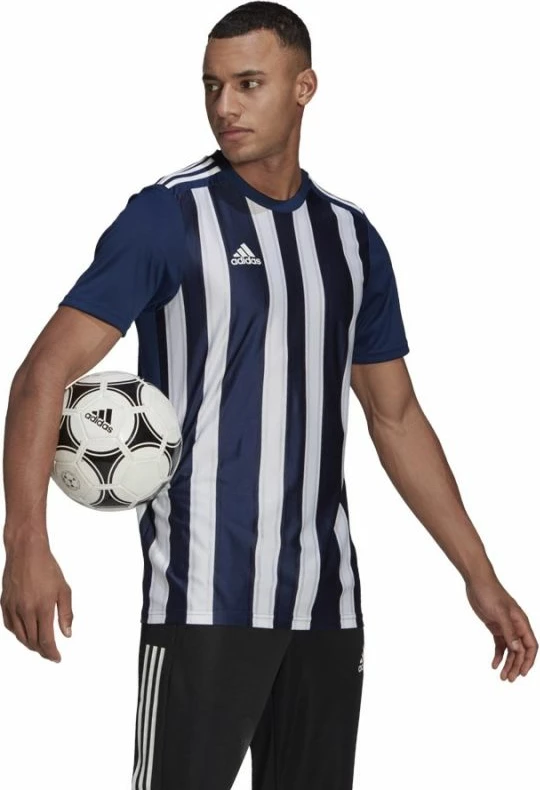 Fanellë futbolli adidas për meshkuj, ngjyrë blu deti dhe e bardhë