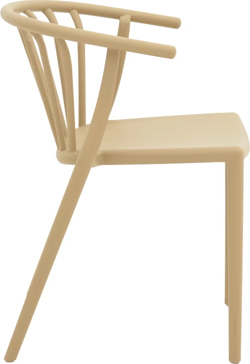 Karrige krahu Zelma pp, ngjyrë kapuçino e çelët, 55x53x73cm