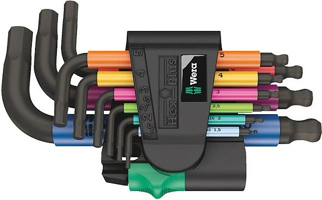 Set çelësa imbus Wera 05133164001, 9 copë, me ngjyra, metric