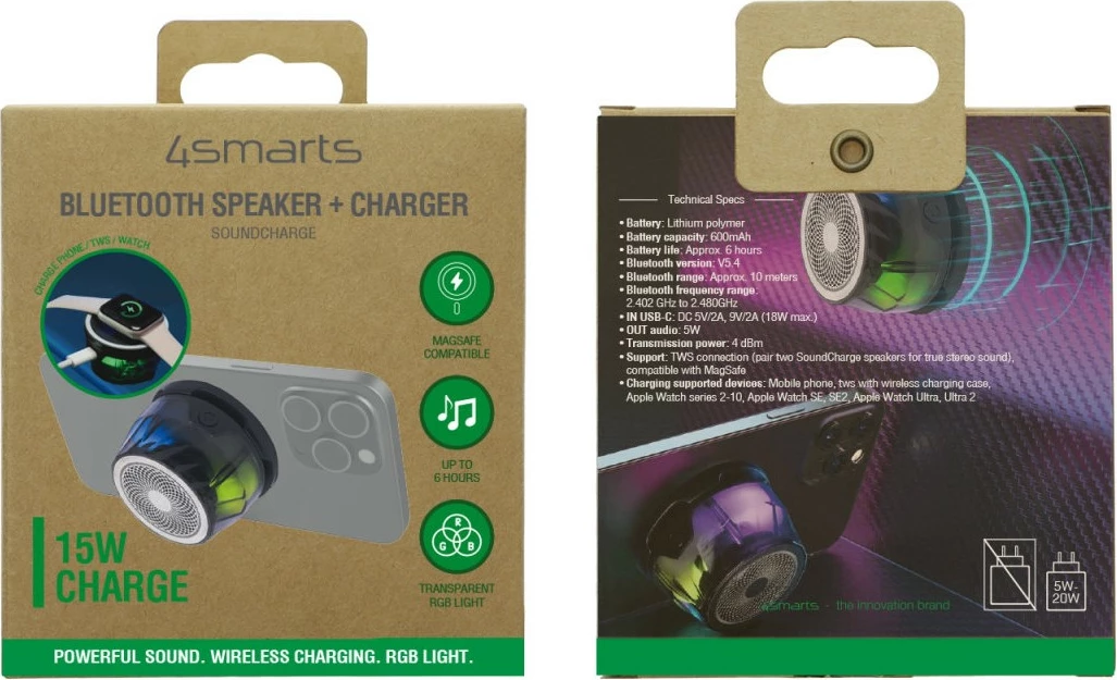 Altoparlant Bluetooth 4smarts SoundCharge MagSafe, i zi