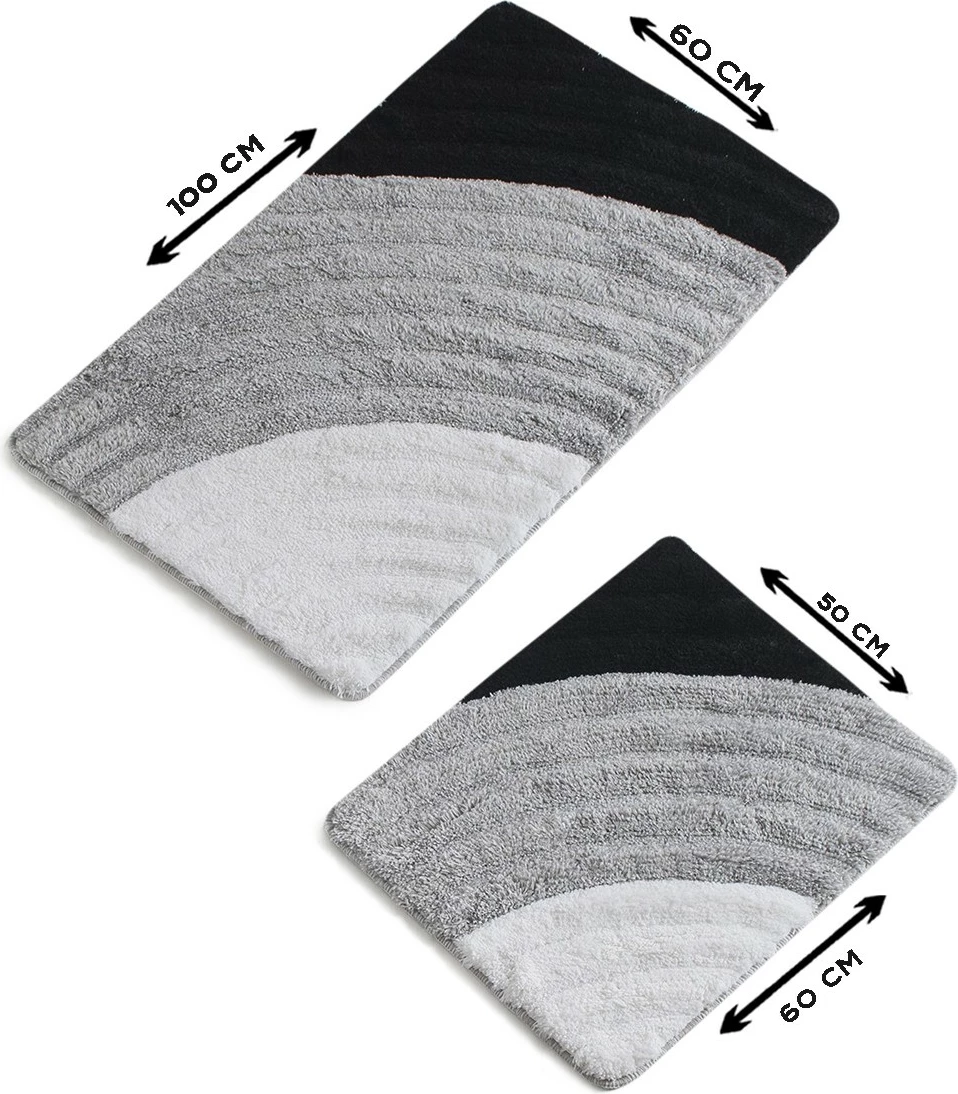 Set tapetë banjoje akrilik (2 copë), Mijolnir, gri