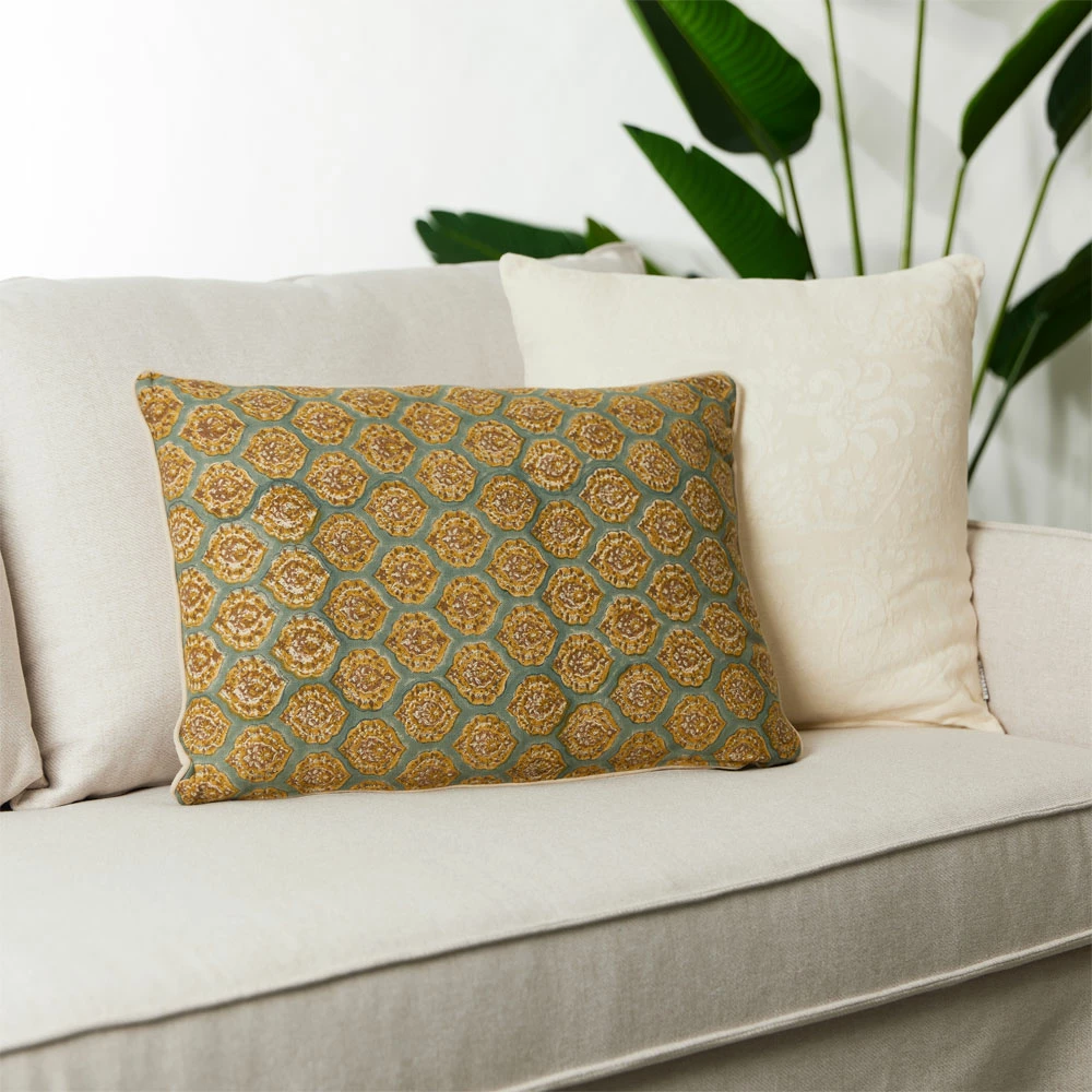 Jastëk dekorativ venecian, pambuk, aqua-ari, 40x60cm