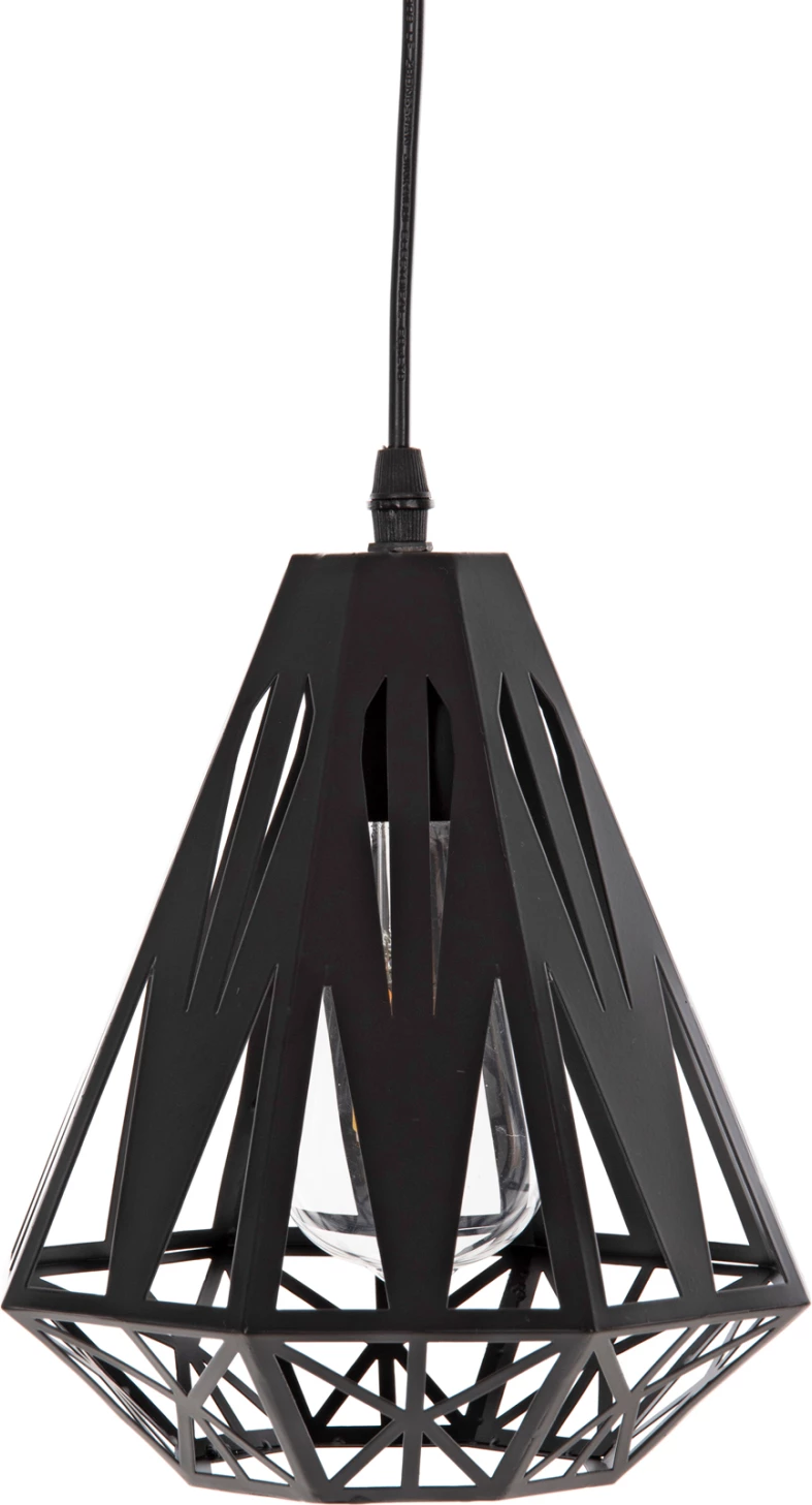 Llambë varëse tavani FH4083 3 'fenerë' metal i zi Φ23x127Hcm