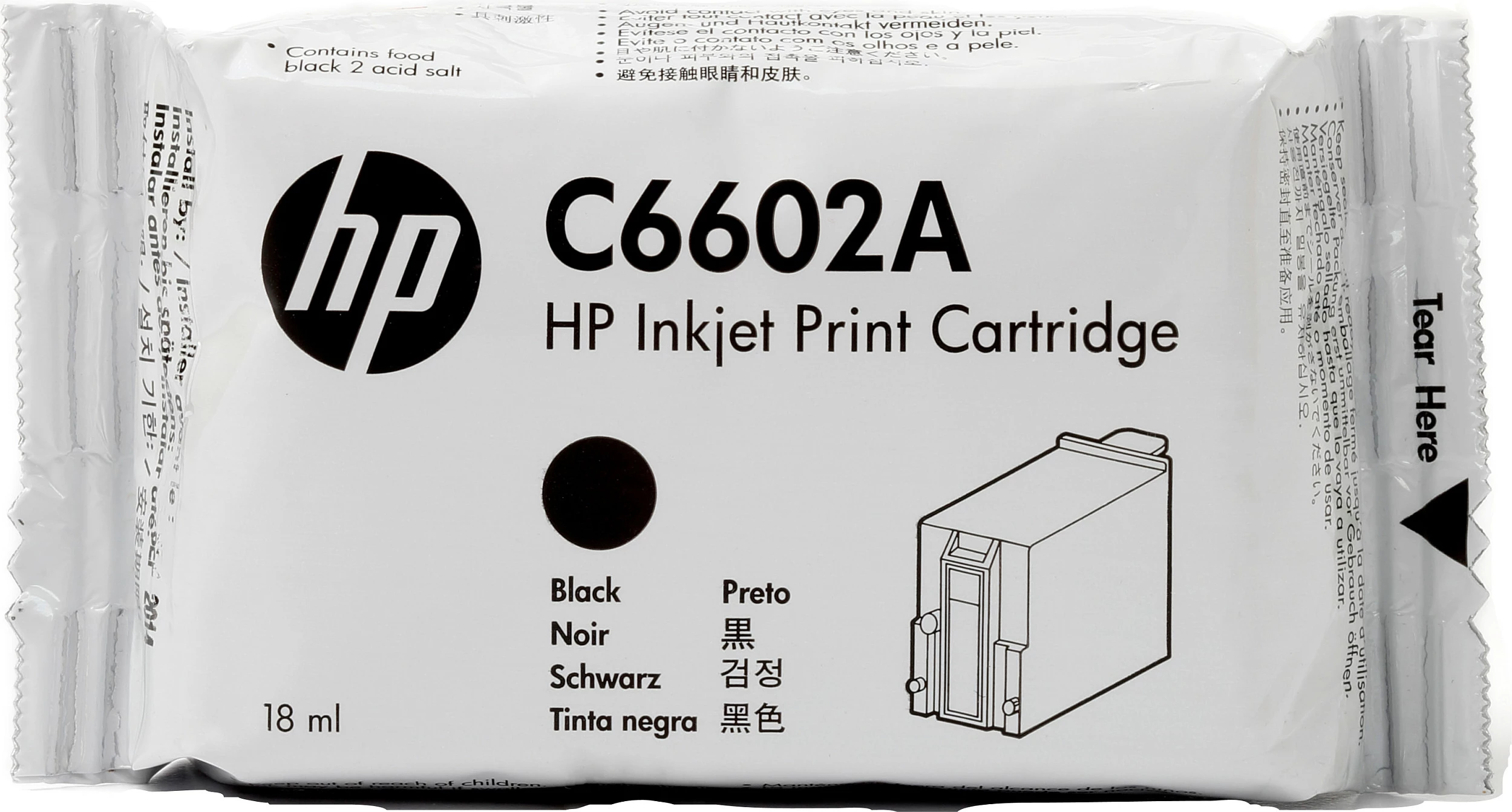 Kartrixh boje HP C6602A Inkjet, 18 ml, e zezë