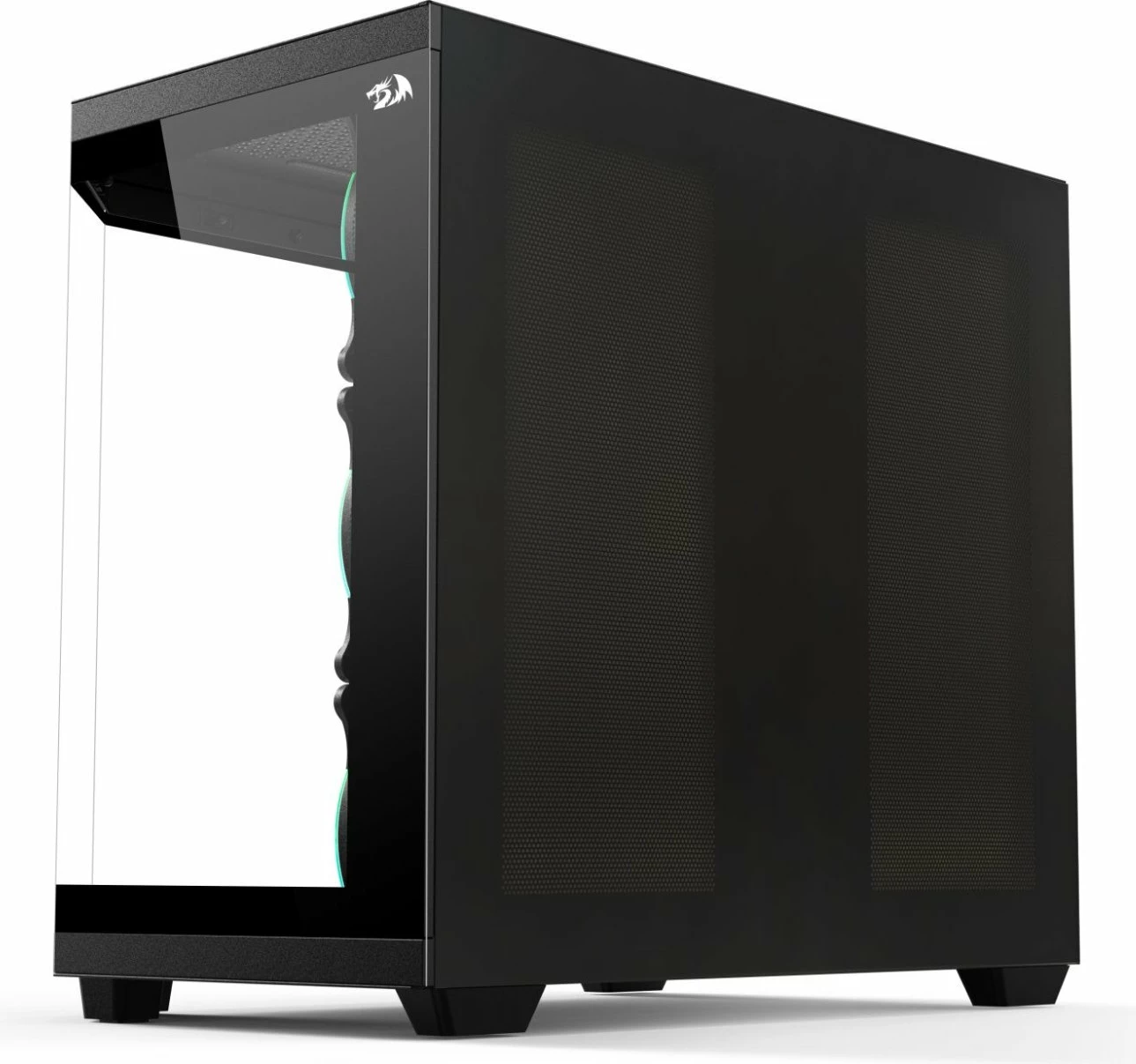 Kasë Redragon GC-625-PRO Vision ARGB, Midi Tower ATX/µATX/ITX, LCD ekran, 4 ventilatorë ARGB, pa PSU, e zezë