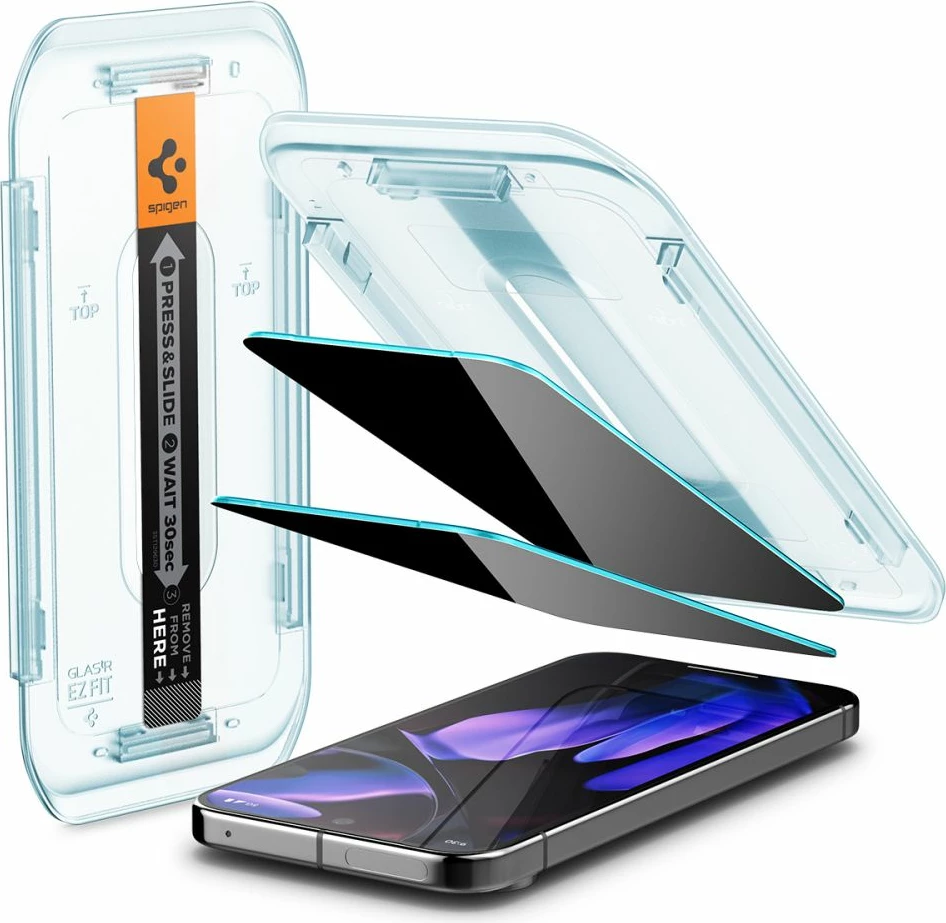 Mbrojtës ekrani Spigen Glas.TR Ez Fit Privacy, për Google Pixel 9 / 9 Pro, 2 copë